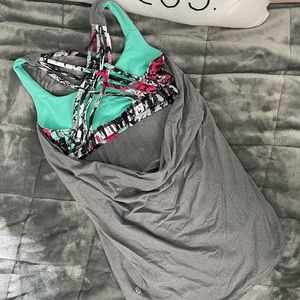 SOLD 🤍 Lululemon tank with built in sports bra- open back